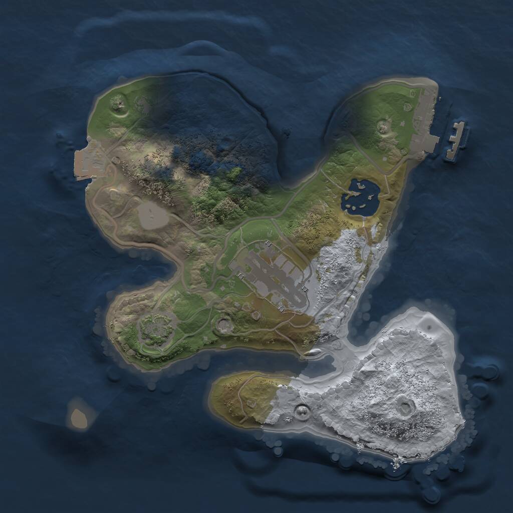 Rust Map: Procedural Map, Size: 2000, Seed: 692166163, 5 Monuments