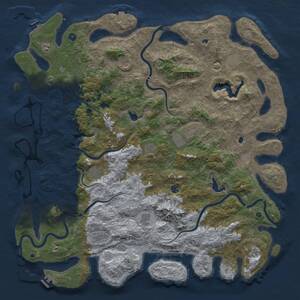 Thumbnail Rust Map: Procedural Map, Size: 5800, Seed: 1963347974, 17 Monuments