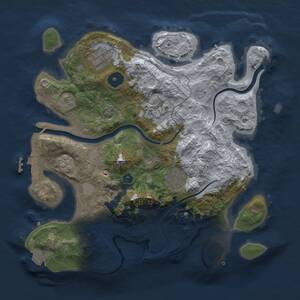 Thumbnail Rust Map: Procedural Map, Size: 3000, Seed: 162, 9 Monuments