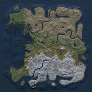 Thumbnail Rust Map: Procedural Map, Size: 4500, Seed: 20250812, 16 Monuments