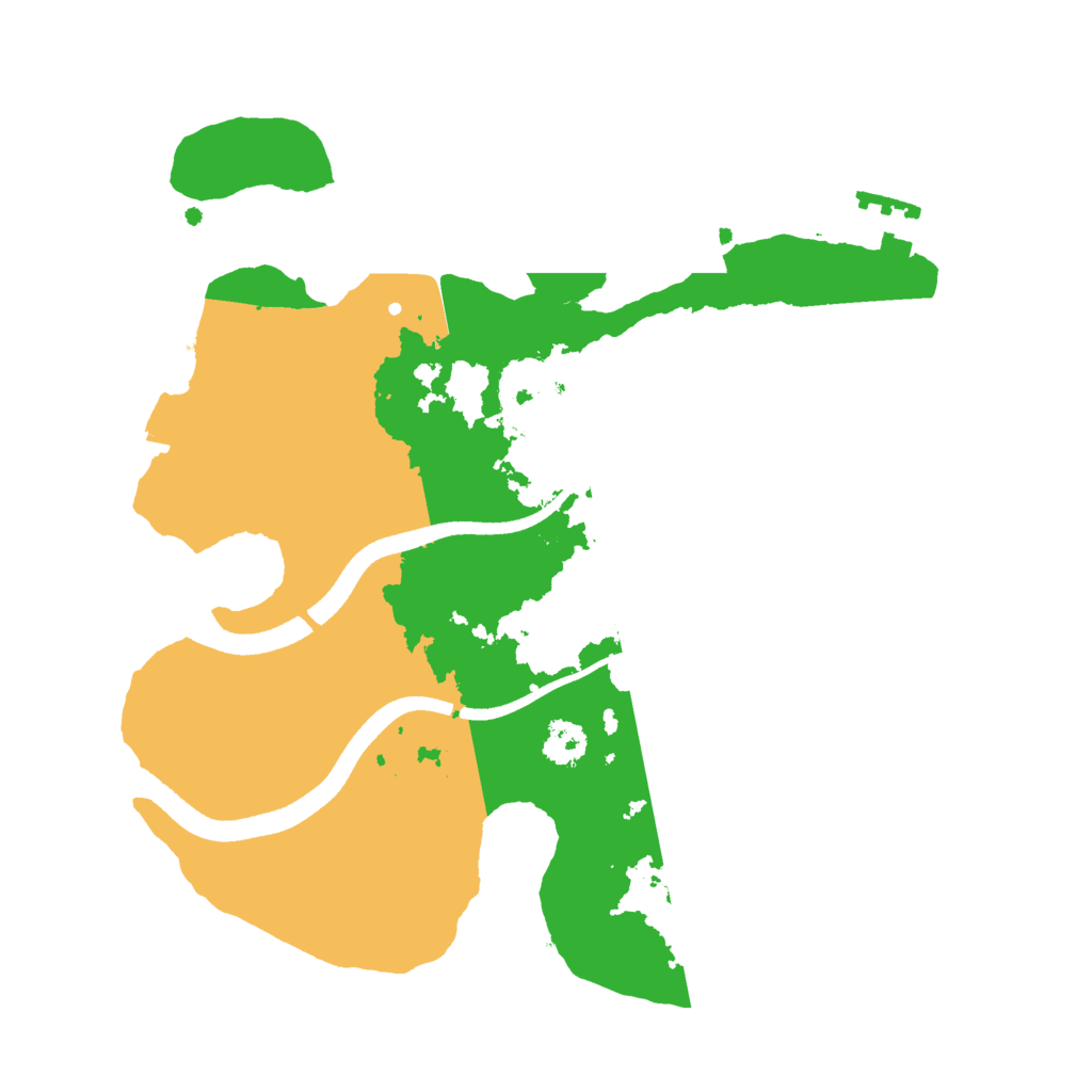 Biome Rust Map: Procedural Map, Size: 2500, Seed: 264258869