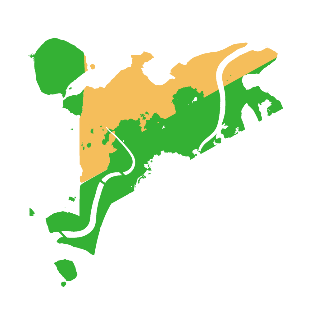 Biome Rust Map: Procedural Map, Size: 2500, Seed: 1872557244