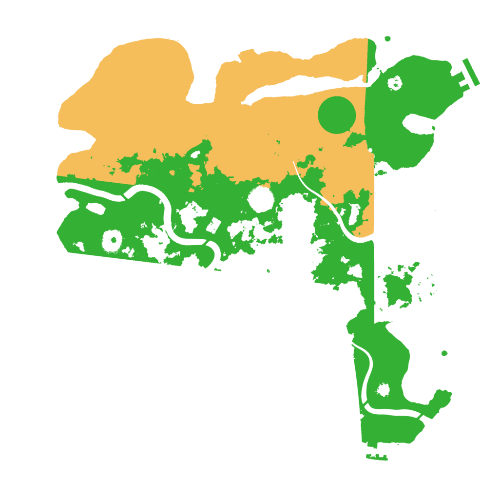 Biome Rust Map: Procedural Map, Size: 3500, Seed: 12122