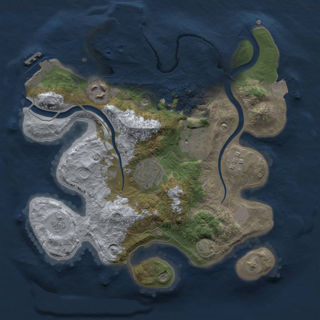 Rust Map: Procedural Map, Size: 2600, Seed: 8462, 10 Monuments