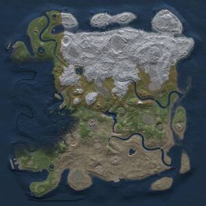 Thumbnail Rust Map: Procedural Map, Size: 4250, Seed: 692979560, 17 Monuments