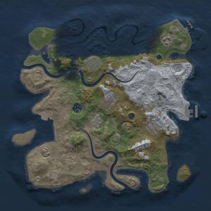 Thumbnail Rust Map: Procedural Map, Size: 3496, Seed: 1337, 13 Monuments