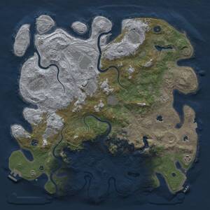 Thumbnail Rust Map: Procedural Map, Size: 4500, Seed: 756927519, 17 Monuments