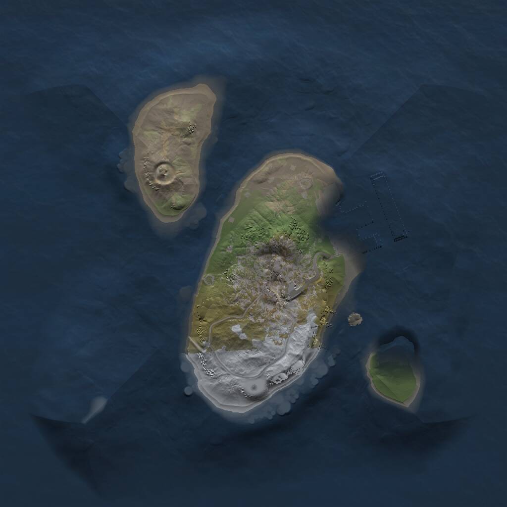 Rust Map: Procedural Map, Size: 1491, Seed: 97, 2 Monuments