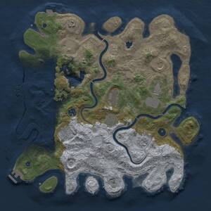 Thumbnail Rust Map: Procedural Map, Size: 4000, Seed: 70051, 16 Monuments