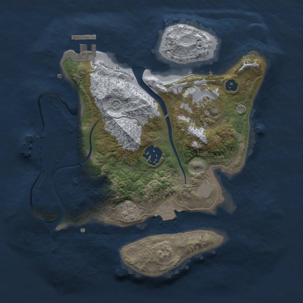 Rust Map: Procedural Map, Size: 2500, Seed: 82467, 7 Monuments