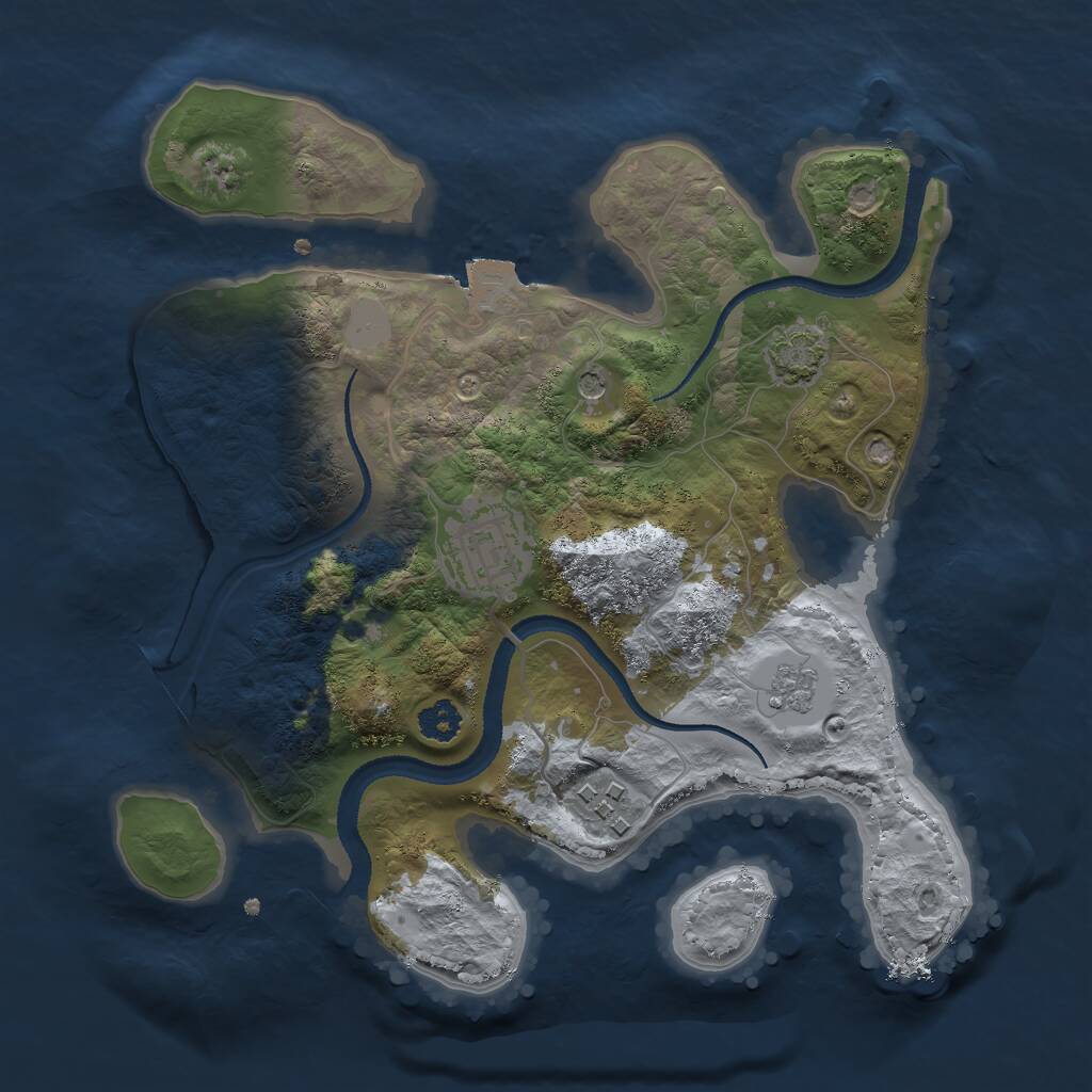 Rust Map: Procedural Map, Size: 2600, Seed: 811117, 6 Monuments