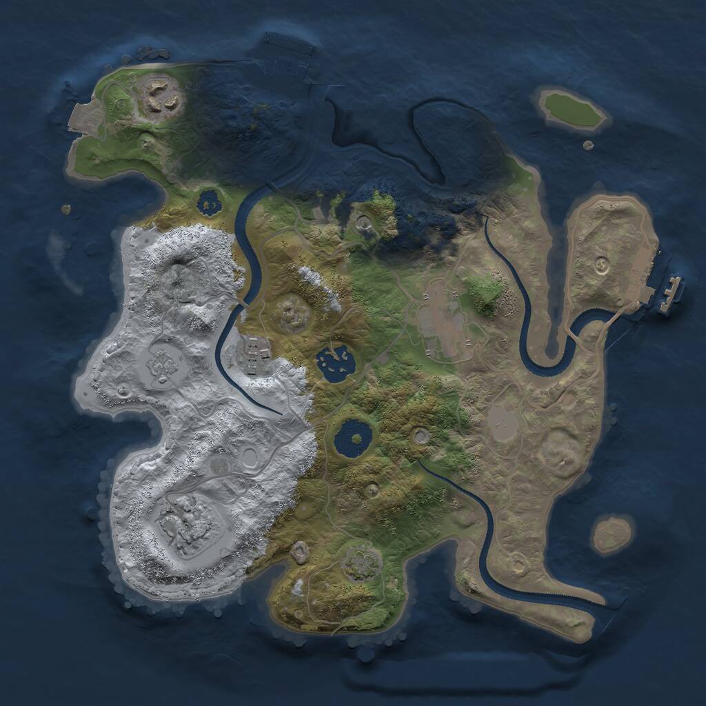 Rust Map: Procedural Map, Size: 2850, Seed: 14568, 11 Monuments