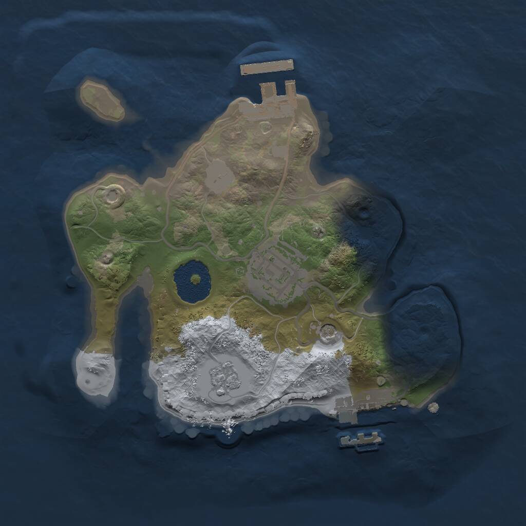 Rust Map: Procedural Map, Size: 2000, Seed: 655554020, 6 Monuments