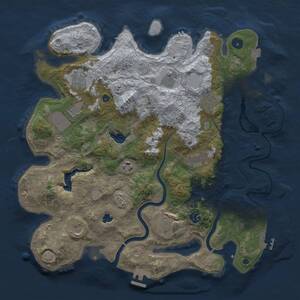 Thumbnail Rust Map: Procedural Map, Size: 4000, Seed: 455715369, 16 Monuments