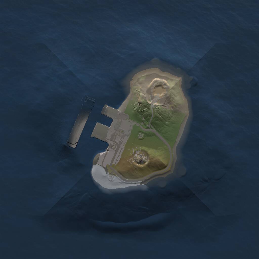 Rust Map: Procedural Map, Size: 1000, Seed: 12233, 2 Monuments