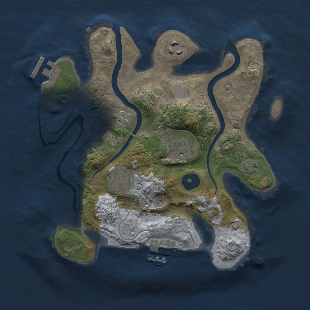 Rust Map: Procedural Map, Size: 2700, Seed: 1755086509, 10 Monuments
