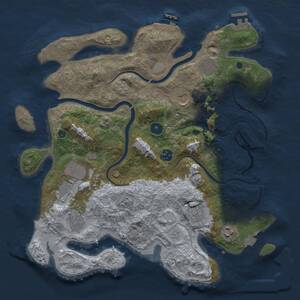 Thumbnail Rust Map: Procedural Map, Size: 3800, Seed: 6584212, 14 Monuments