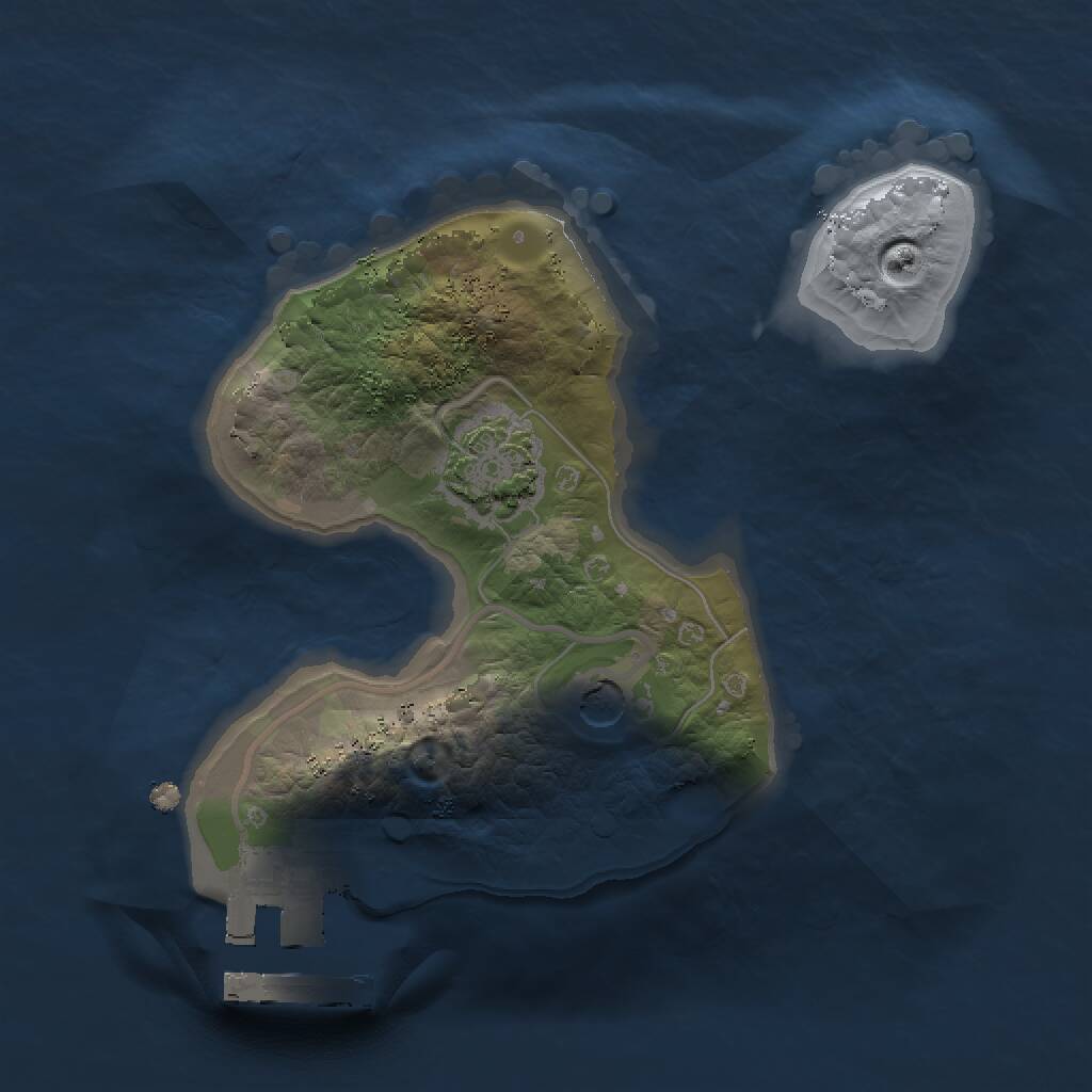 Rust Map: Procedural Map, Size: 1500, Seed: 7545763, 4 Monuments
