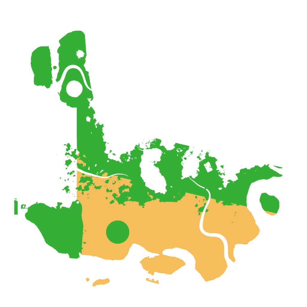 Biome Rust Map: Procedural Map, Size: 3500, Seed: 777776665