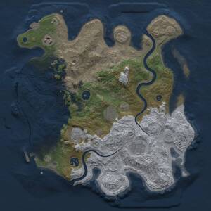 Thumbnail Rust Map: Procedural Map, Size: 3500, Seed: 1943227537, 13 Monuments