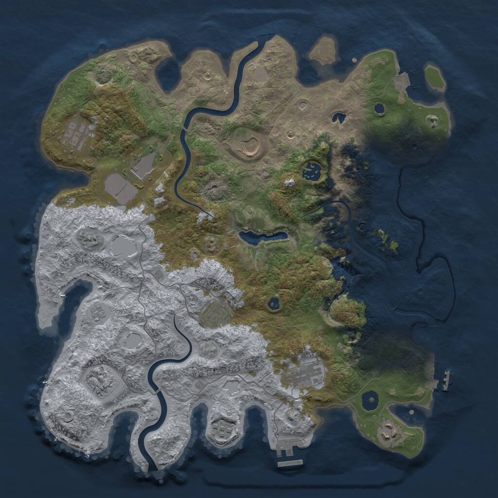 Rust Map: Procedural Map, Size: 4000, Seed: 259370934, 15 Monuments
