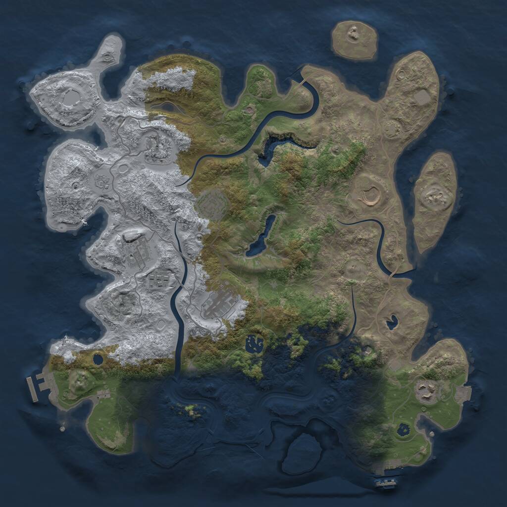 Rust Map: Procedural Map, Size: 4000, Seed: 1794538288, 14 Monuments