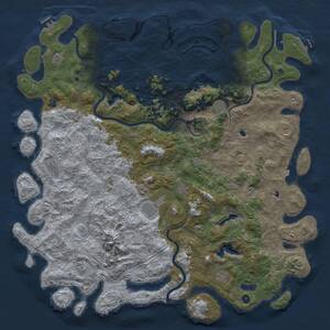 Thumbnail Rust Map: Procedural Map, Size: 6000, Seed: 1342370763, 17 Monuments