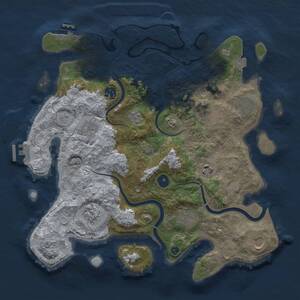 Thumbnail Rust Map: Procedural Map, Size: 3700, Seed: 1984884564, 15 Monuments