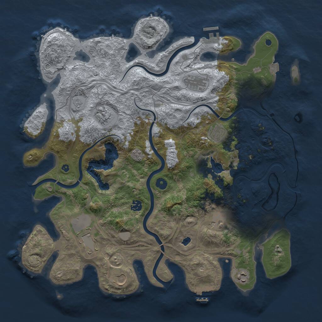 Rust Map: Procedural Map, Size: 4250, Seed: 929672, 15 Monuments
