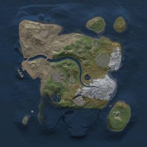 Thumbnail Rust Map: Procedural Map, Size: 2500, Seed: 1668784368, 8 Monuments