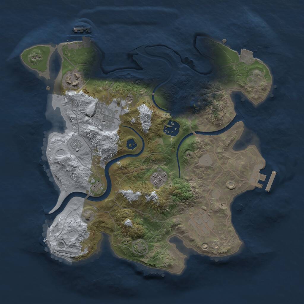 Rust Map: Procedural Map, Size: 2900, Seed: 23456, 11 Monuments