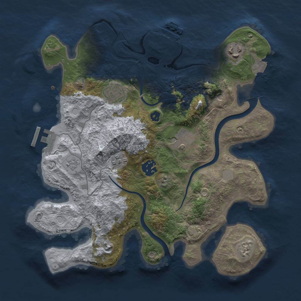 Rust Map: Procedural Map, Size: 3000, Seed: 18052001, 11 Monuments
