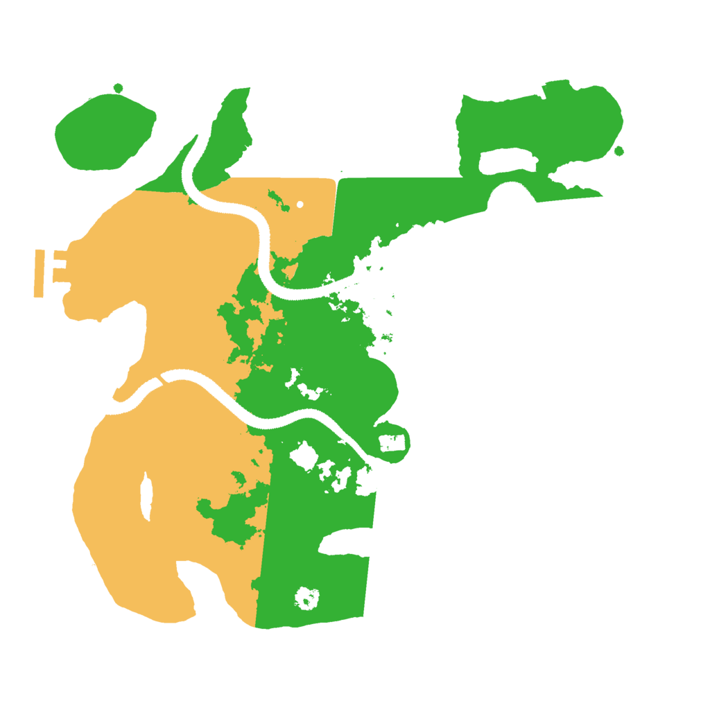 Biome Rust Map: Procedural Map, Size: 3000, Seed: 53245