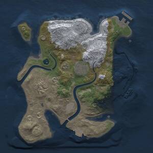 Thumbnail Rust Map: Procedural Map, Size: 2500, Seed: 1670741871, 8 Monuments