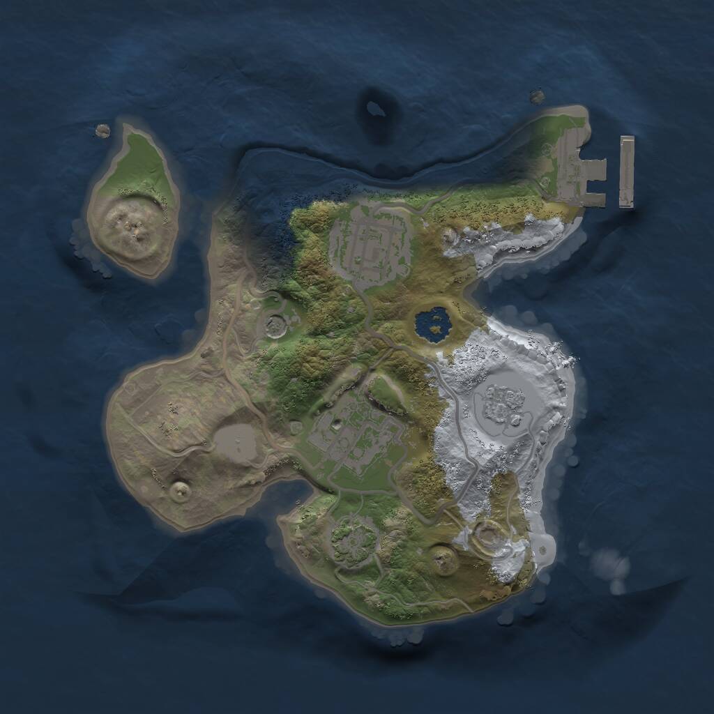 Rust Map: Procedural Map, Size: 2000, Seed: 1146043826, 7 Monuments