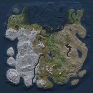 Thumbnail Rust Map: Procedural Map, Size: 4000, Seed: 1191518566, 16 Monuments