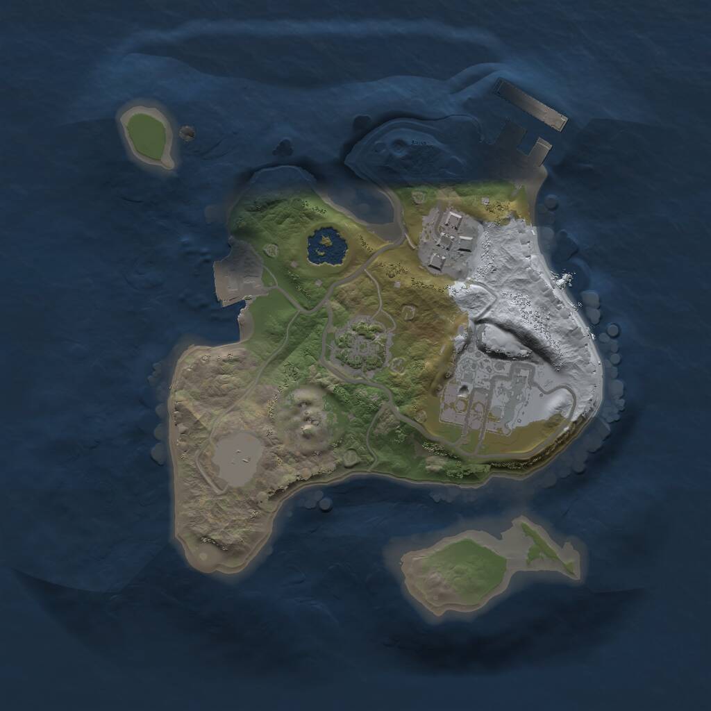 Rust Map: Procedural Map, Size: 1800, Seed: 1598438627, 5 Monuments