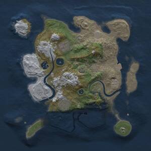 Thumbnail Rust Map: Procedural Map, Size: 3000, Seed: 799255, 8 Monuments