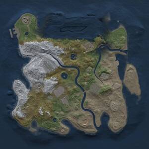 Thumbnail Rust Map: Procedural Map, Size: 3500, Seed: 510776411, 14 Monuments