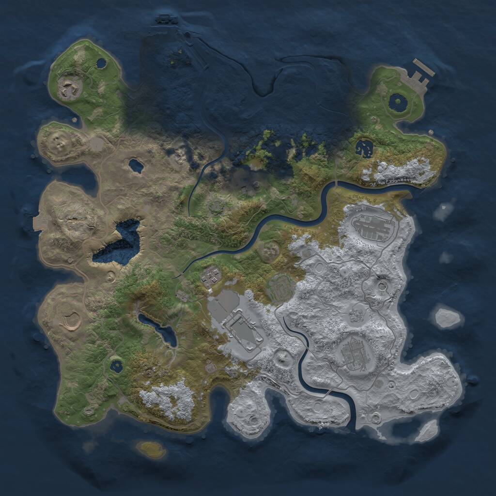 Rust Map: Procedural Map, Size: 4000, Seed: 275783362, 15 Monuments