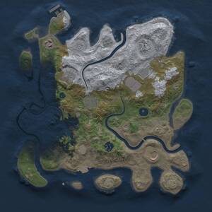Thumbnail Rust Map: Procedural Map, Size: 3500, Seed: 281777787, 13 Monuments