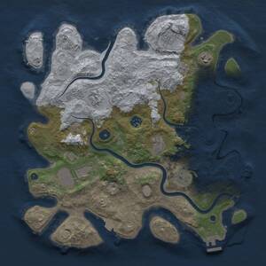 Thumbnail Rust Map: Procedural Map, Size: 3750, Seed: 246486196, 14 Monuments