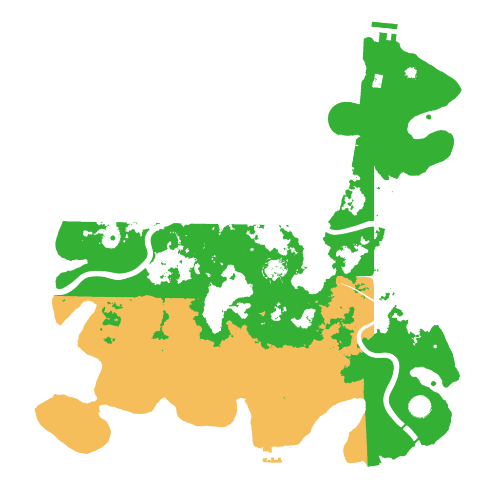 Biome Rust Map: Procedural Map, Size: 3900, Seed: 7446