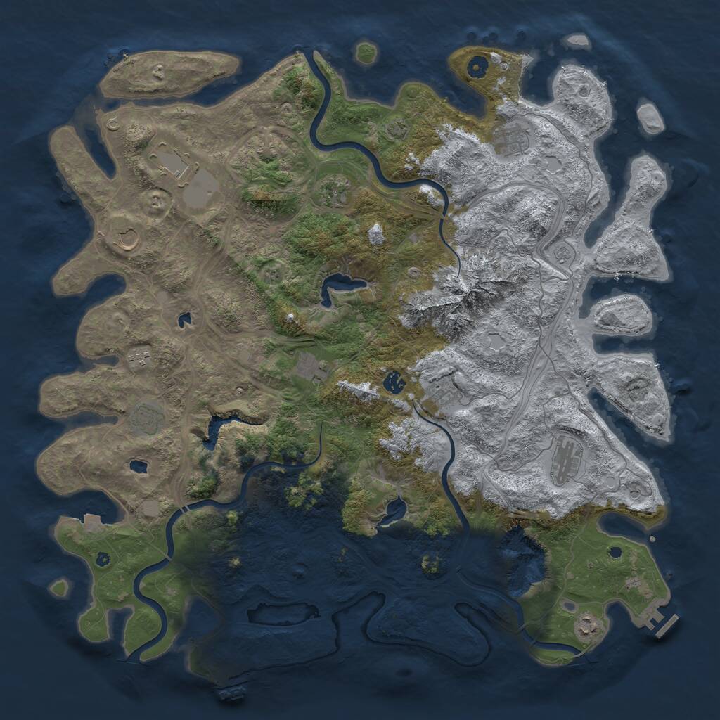 Rust Map: Procedural Map, Size: 5000, Seed: 1513008711, 17 Monuments