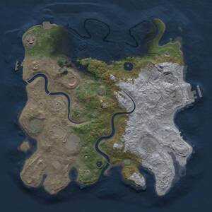 Thumbnail Rust Map: Procedural Map, Size: 3500, Seed: 523234960, 13 Monuments