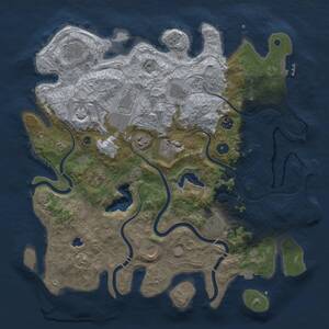 Thumbnail Rust Map: Procedural Map, Size: 4250, Seed: 742036721, 16 Monuments