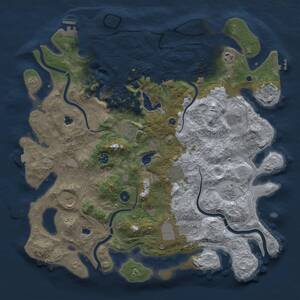 Thumbnail Rust Map: Procedural Map, Size: 4500, Seed: 686153698, 15 Monuments