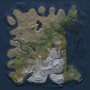 Thumbnail Rust Map: Procedural Map, Size: 4000, Seed: 331165065, 16 Monuments