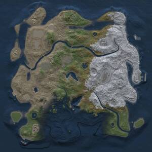 Thumbnail Rust Map: Procedural Map, Size: 4000, Seed: 1883255918, 15 Monuments