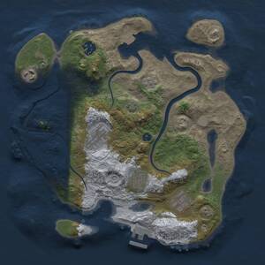 Thumbnail Rust Map: Procedural Map, Size: 3000, Seed: 40862141, 11 Monuments